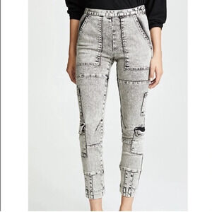 Rachel Comey Storm Acid Wash Cargo Skinny Slim Jeans Gray 2